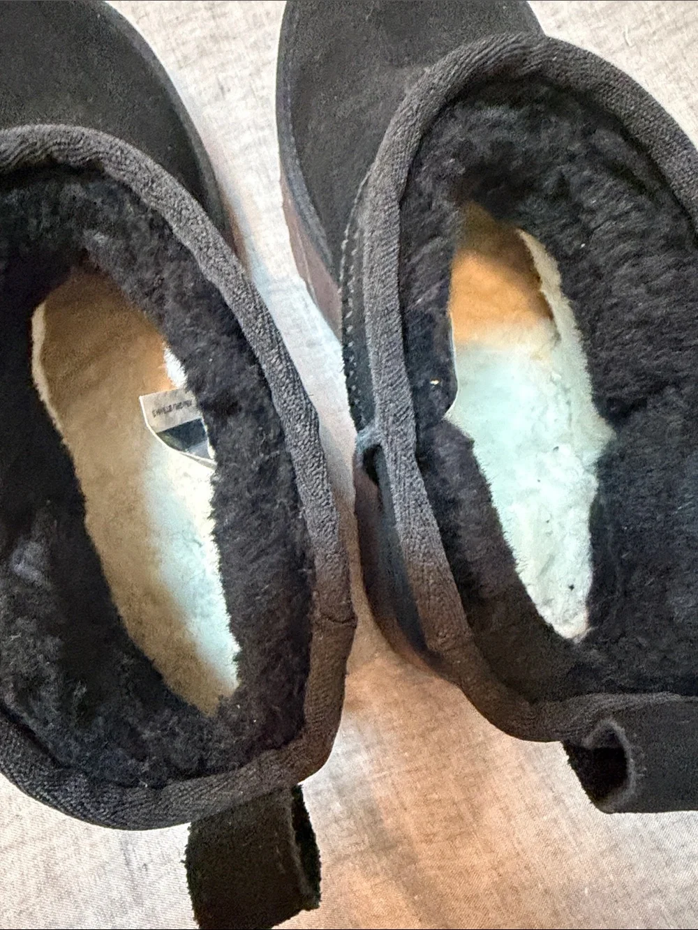 UGG Black Suede Platform Ankle Boots - Women
